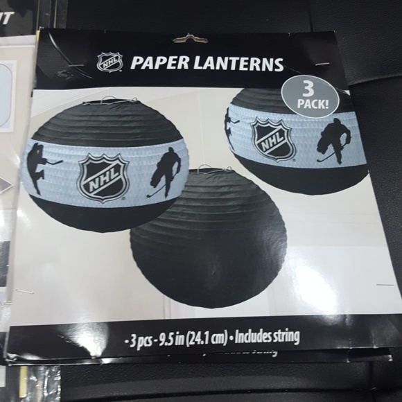 NHL Ice Hockey banner lantern birthday  Stanley Cup party decorations - Picture 3 of 3
